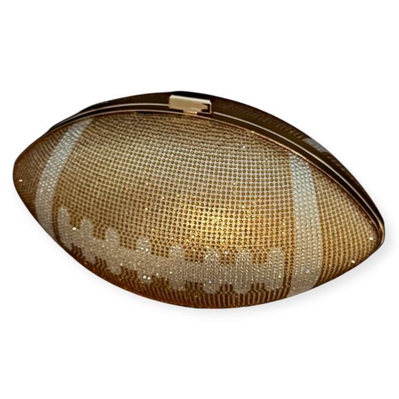 Football Clutch Purse with Rhinestone Bling Ball - Picture 4 of 7